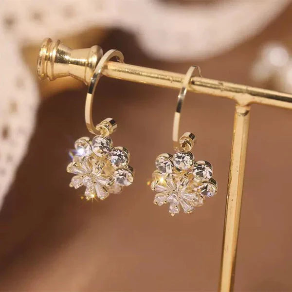 New Flower Short Earrings Sweet Fashion ( UAE Delivery Time: 1-3 Days )
